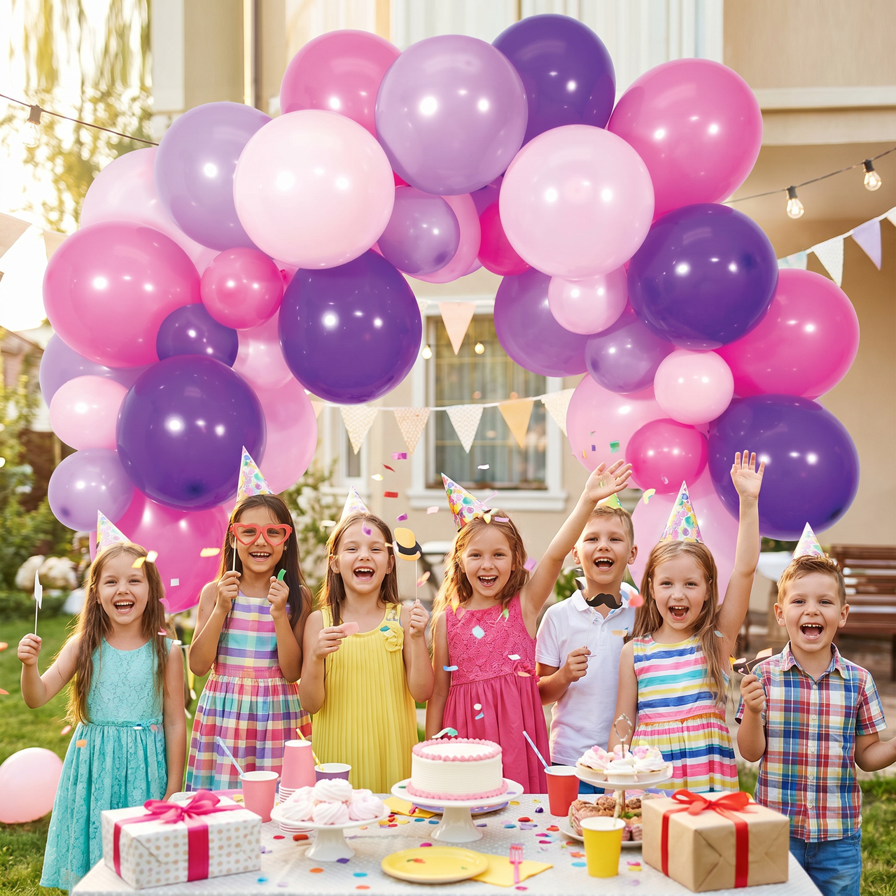 Pink and Purple Six Foot Balloon Arch Kit (6 Kits per Case)