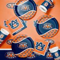 98 Pack Auburn University Tigers Party Supplies Retail Floor Display - Sports Party Supplies by Creative Converting