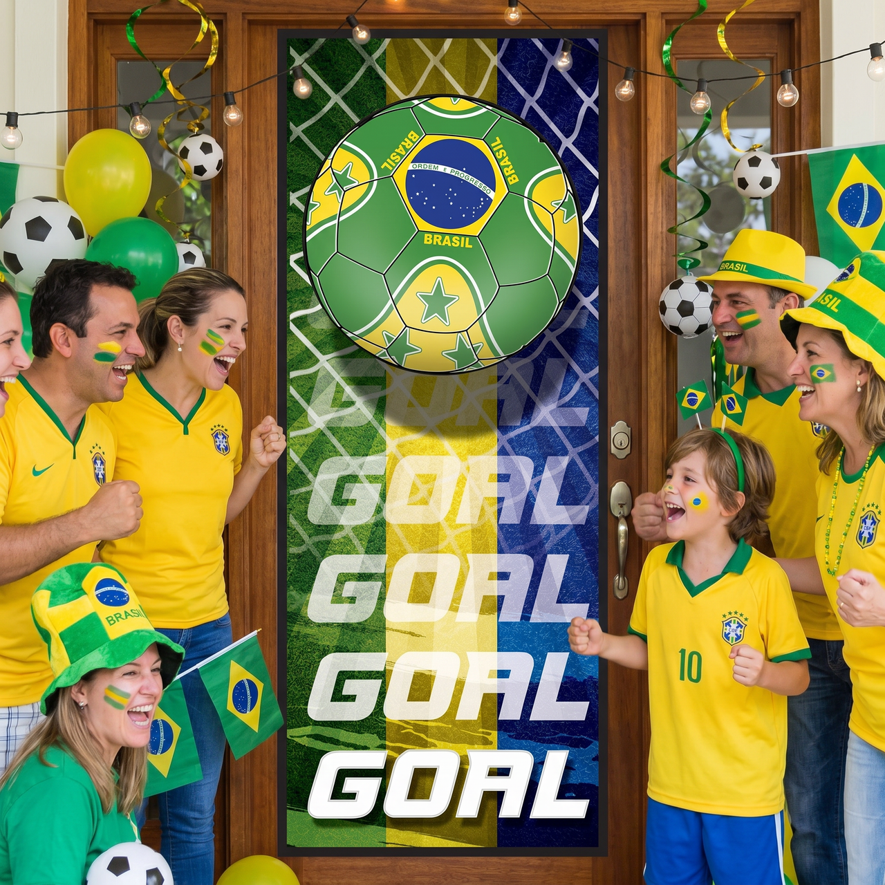 Brasil Soccer Door Cover - All-Weather 6ft x 30in