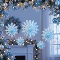 Christmas Packaged Dip-Dyed Snowflakes
