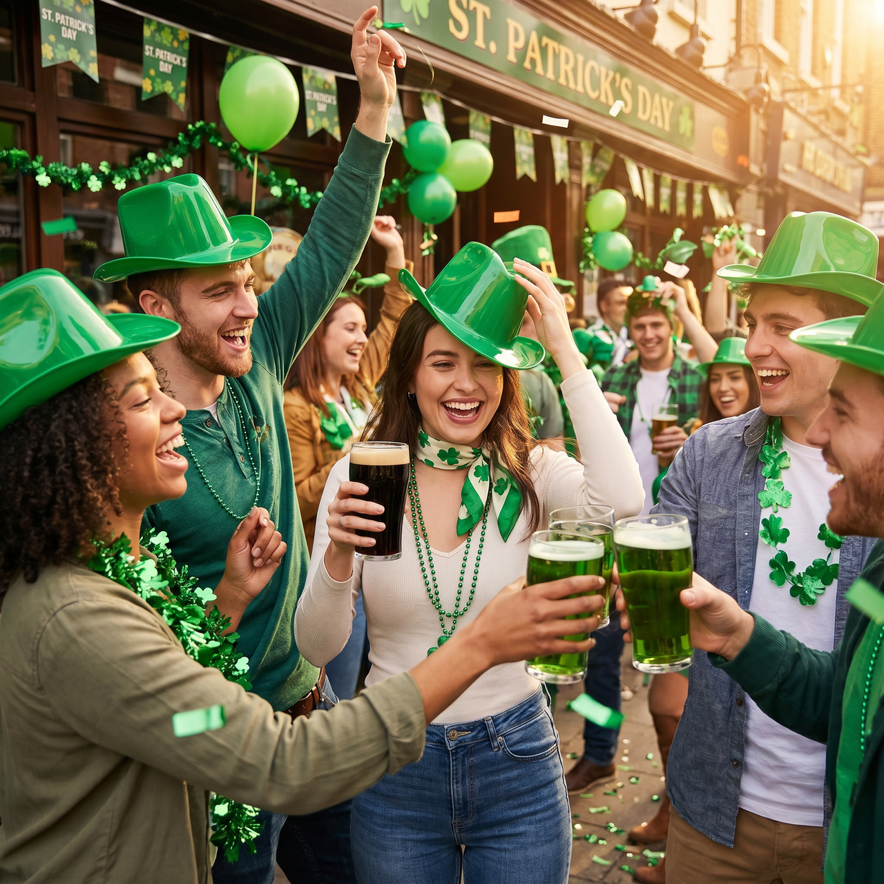 Green Miniature Plastic Cowboy Hats - 3 Pack