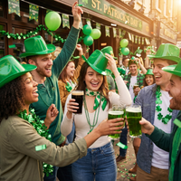 Green Miniature Plastic Cowboy Hats - 3 Pack