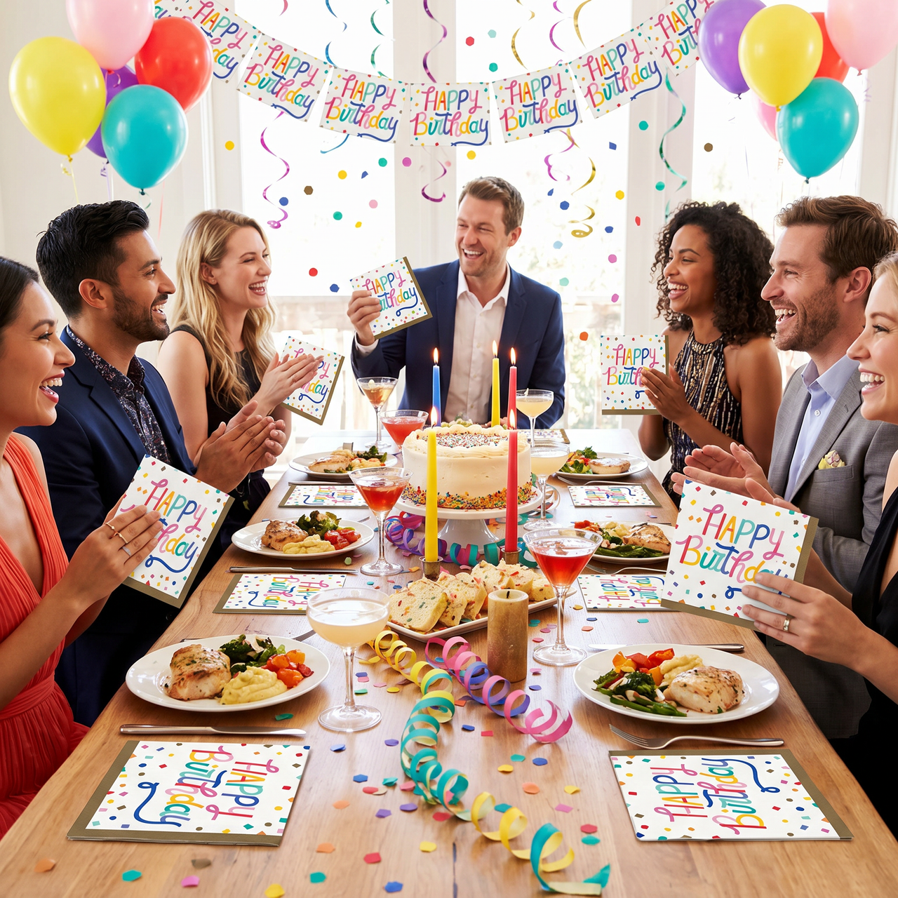 Birthday Confetti 2Ply Luncheon Napkin (192 per Case)