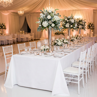 White Plastic Table Covers 54 inch x 108 inch (12 per Case)