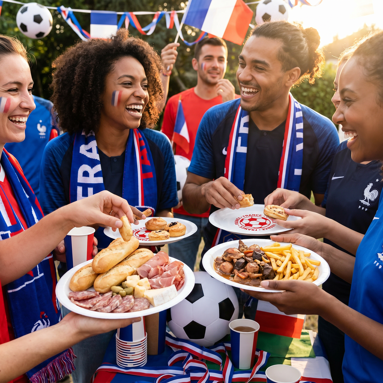 Soccer France Dinner Plates - 9 inch (8 Count)