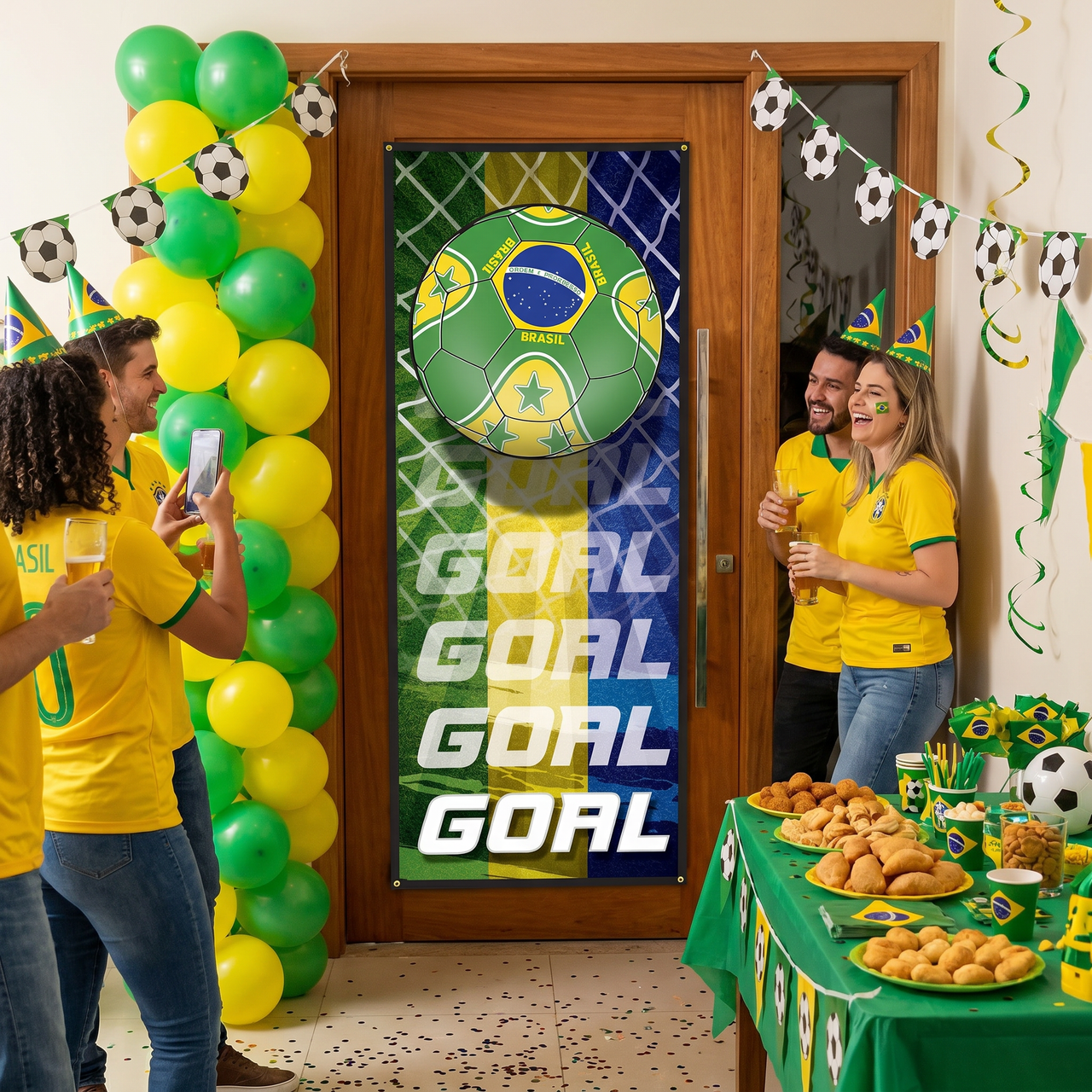 Brasil Soccer Door Cover - All-Weather 6ft x 30in
