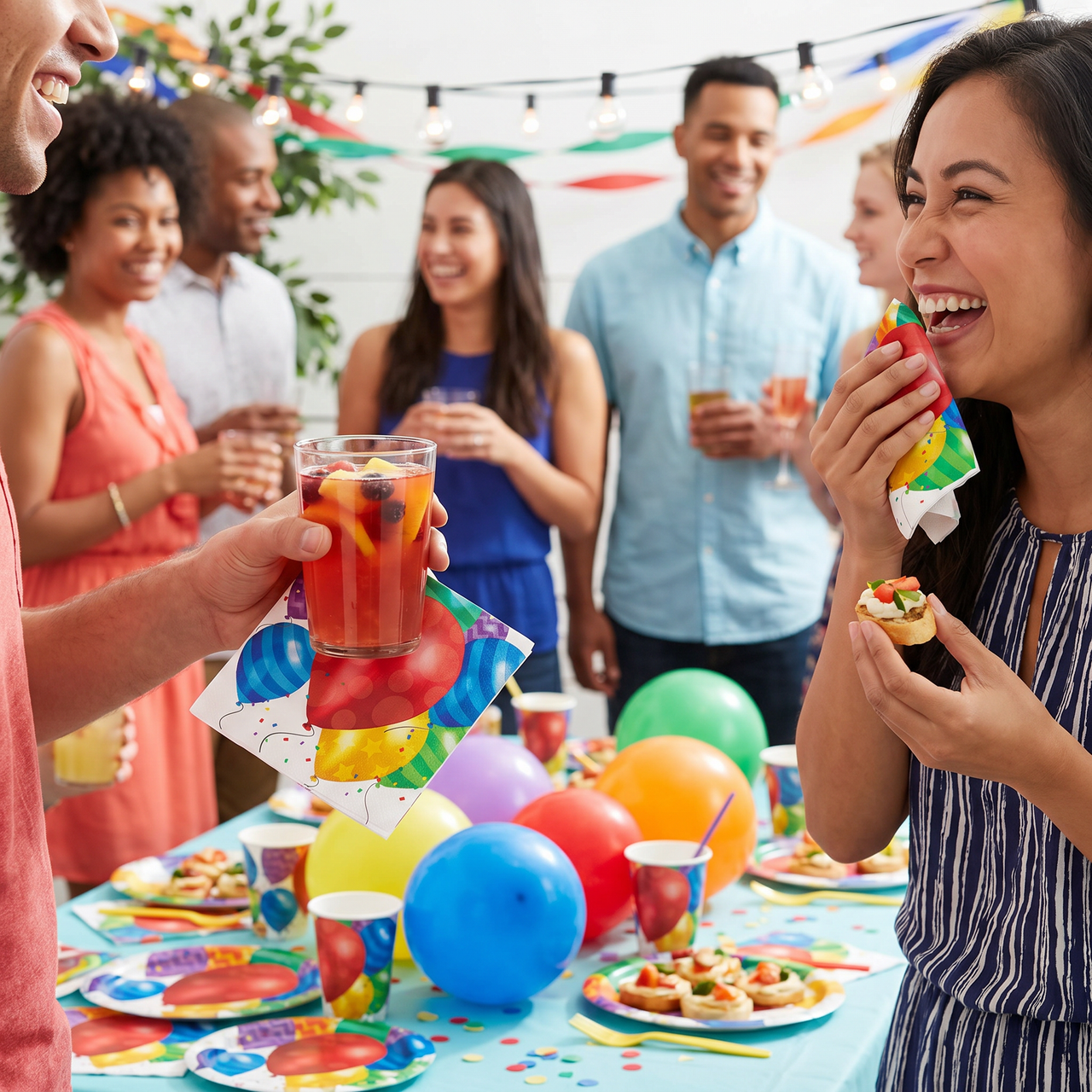 Balloon Blast Beverage Napkins (192 per Case)