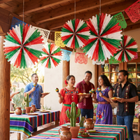 Fiesta Tissue Fan - red - white - green