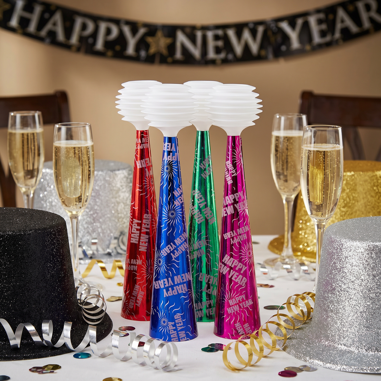 New Year's Eve Party Horns (24 per Case)