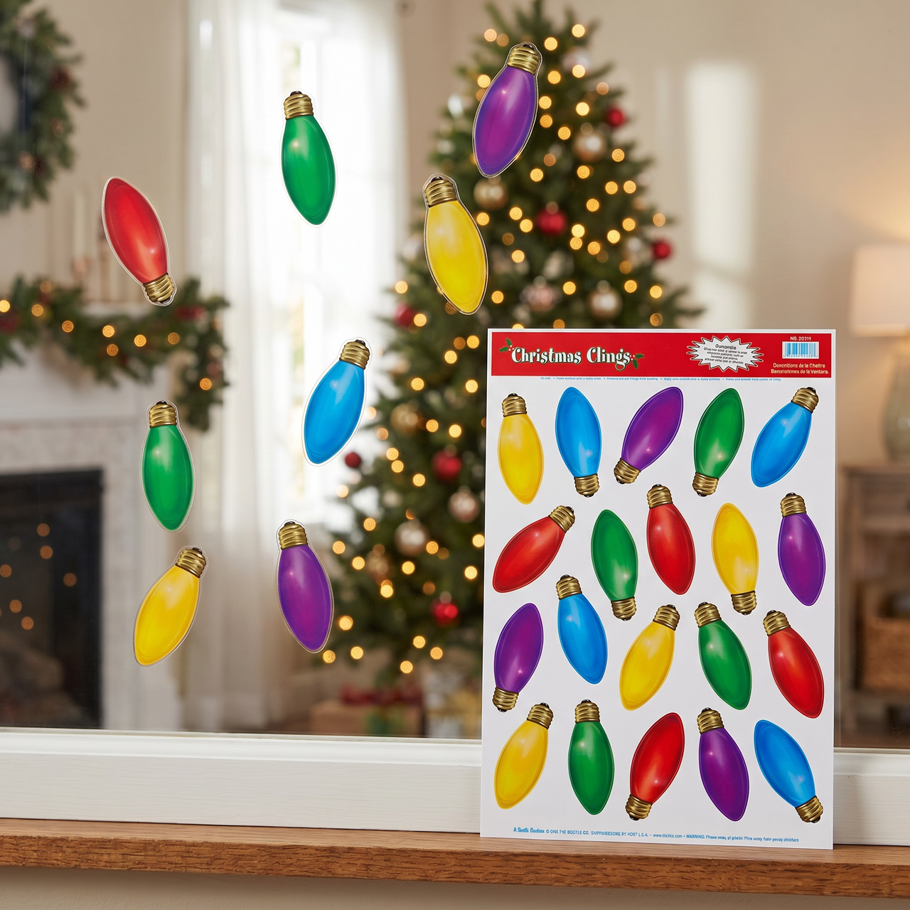 Christmas Light Bulb Clings