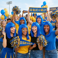 Blue Long Bob Wig - Perfect for Costumes & Spirit Events