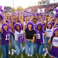Purple Long Bob Wig - Spirit, School, & Halloween Fun
