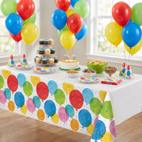 Confetti Balloons Paper Tablecover 54