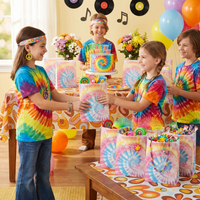 Tie Dye Party Paper Treat Bags (96 per Case)