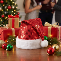 Christmas Sequin-Sheen Santa Hat