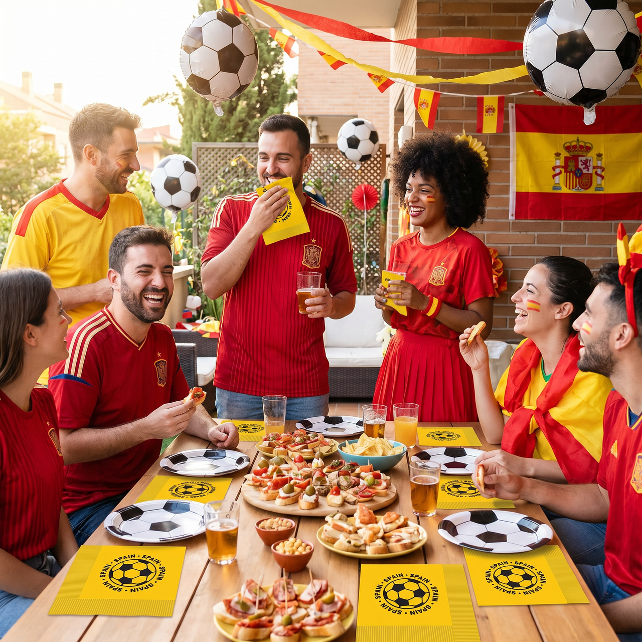 Spain Soccer Luncheon Napkins (16-Count, 2-Ply)