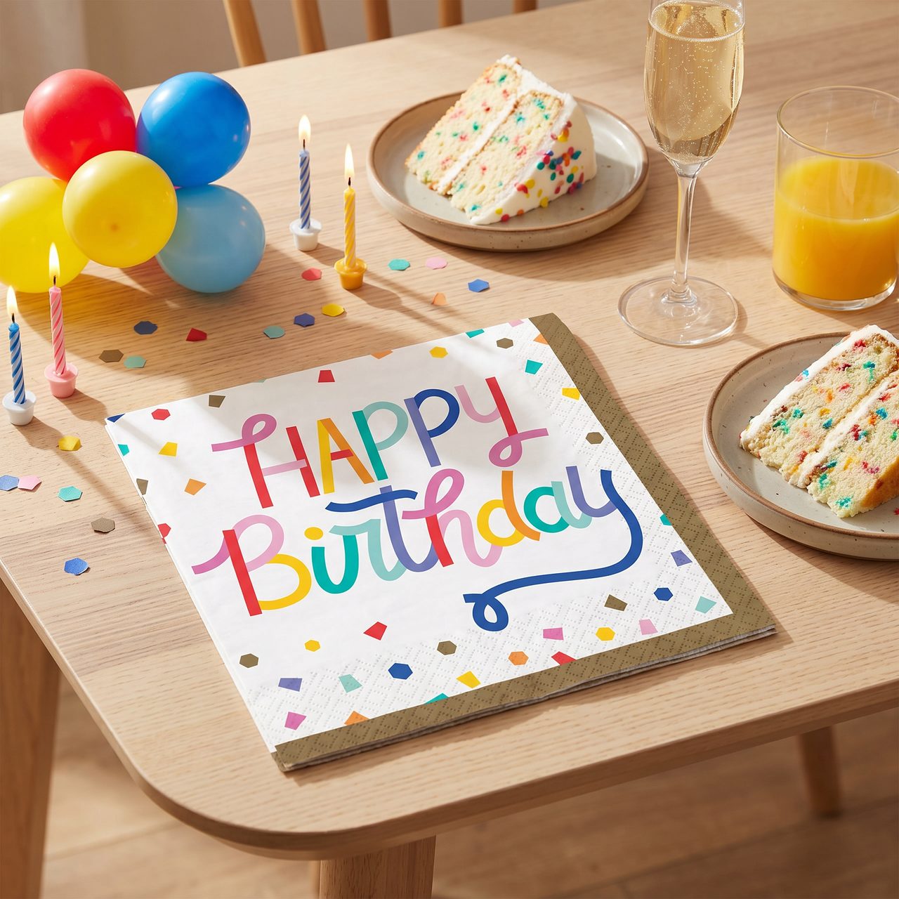 Birthday Confetti 2Ply Luncheon Napkin (192 per Case)