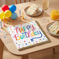 Birthday Confetti 2Ply Luncheon Napkin (192 per Case)