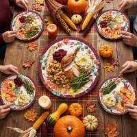 Fall Feast Paper Dinner Plate (Case of 96)