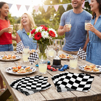 Black and White Check Luncheon Napkins (216 per Case)