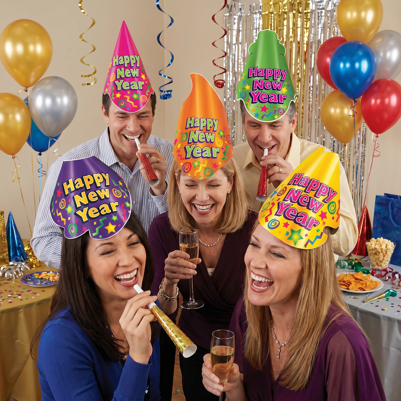 Color-Brite New Year's Eve Party Hats
