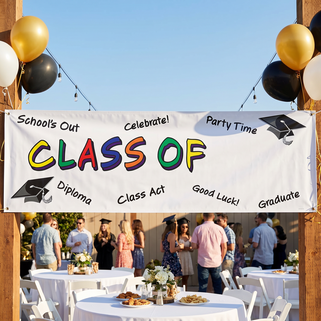 Class Of Year Graduation Party Sign Banner