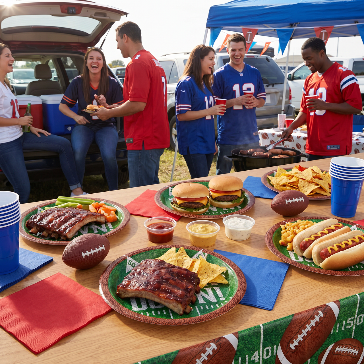 Tailgate Time Paper Dinner Plate (Case of 96)