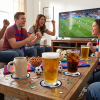 Soccer Ball Coasters - 8-Pack for Sports & Parties