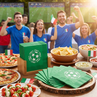 Italy Soccer Luncheon Napkins - 16 Count 2-Ply