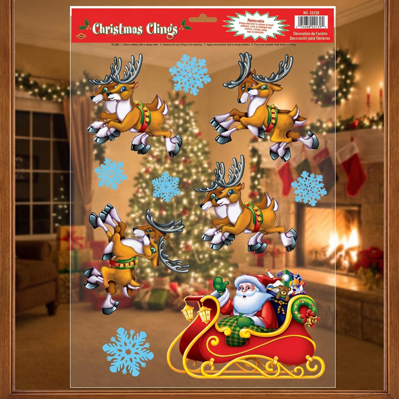 Christmas Santa & Sleigh Clings
