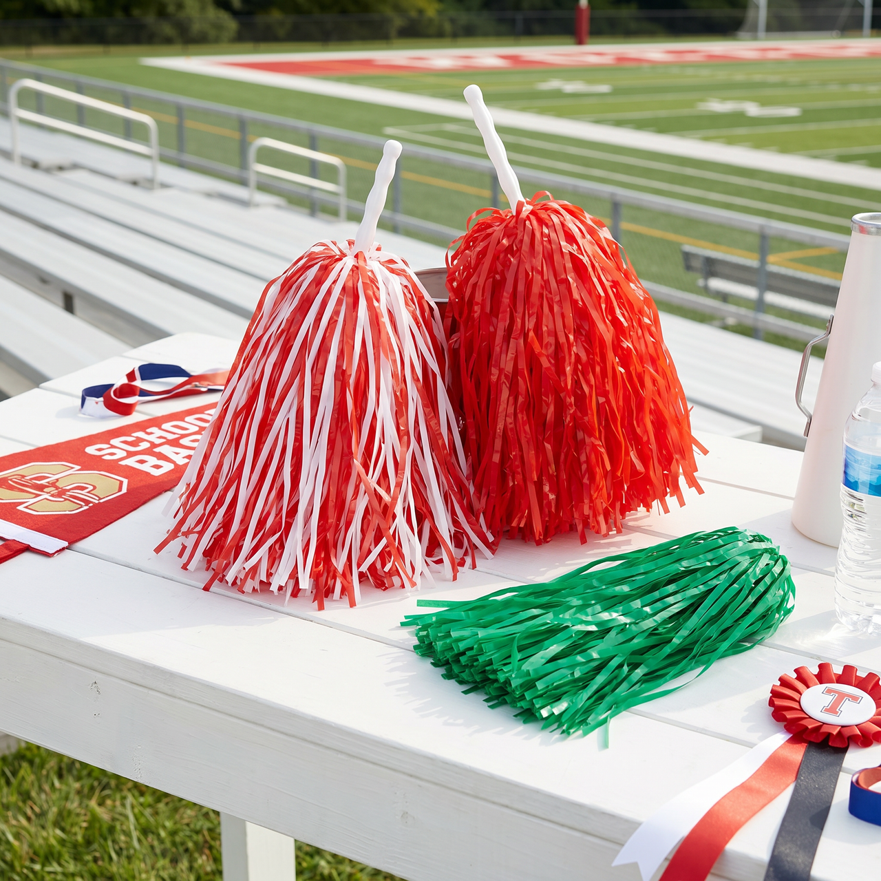 Cheerleading Supplies Green Poly Pom Poms 512 Strand
