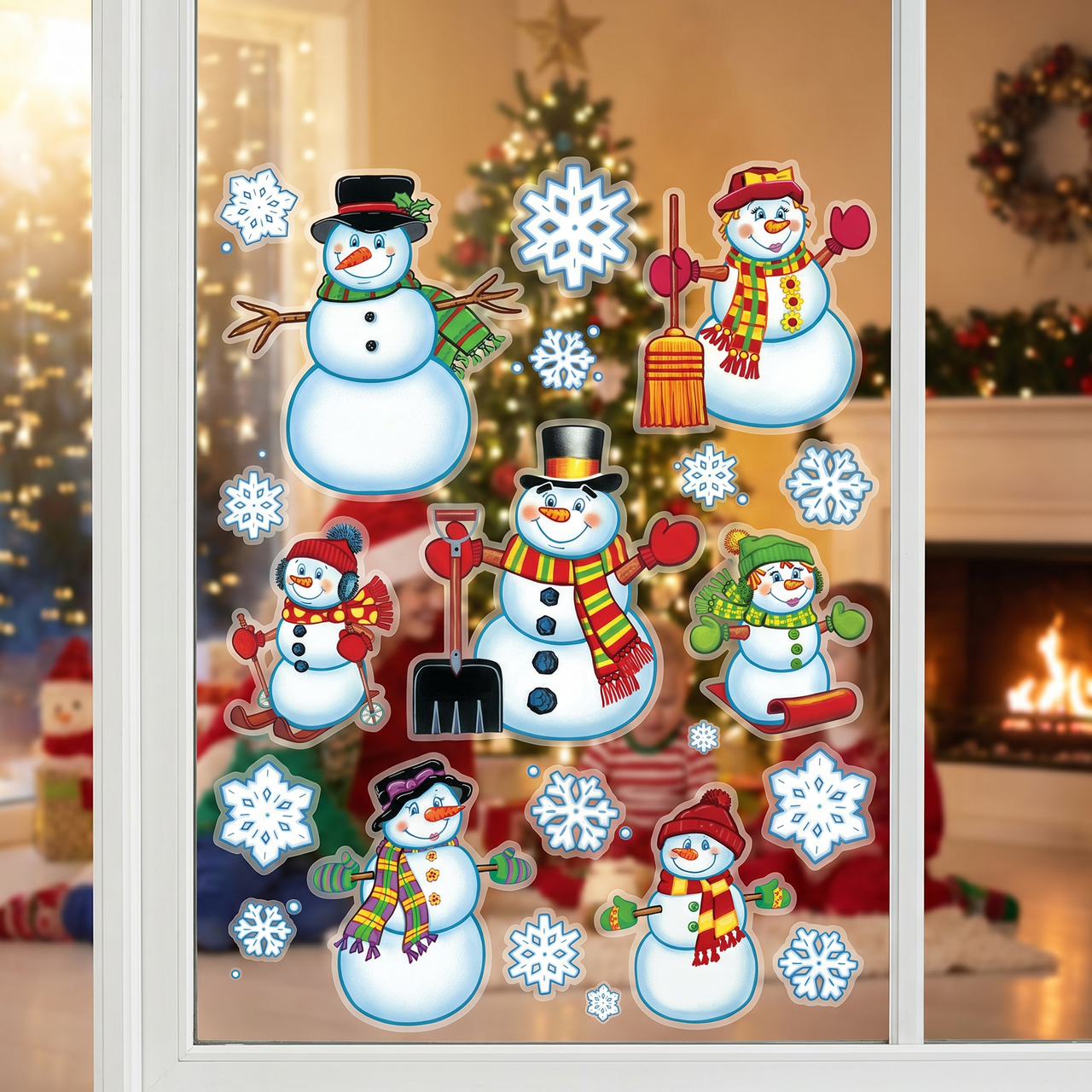 Christmas Snowman/Snowflake Clings