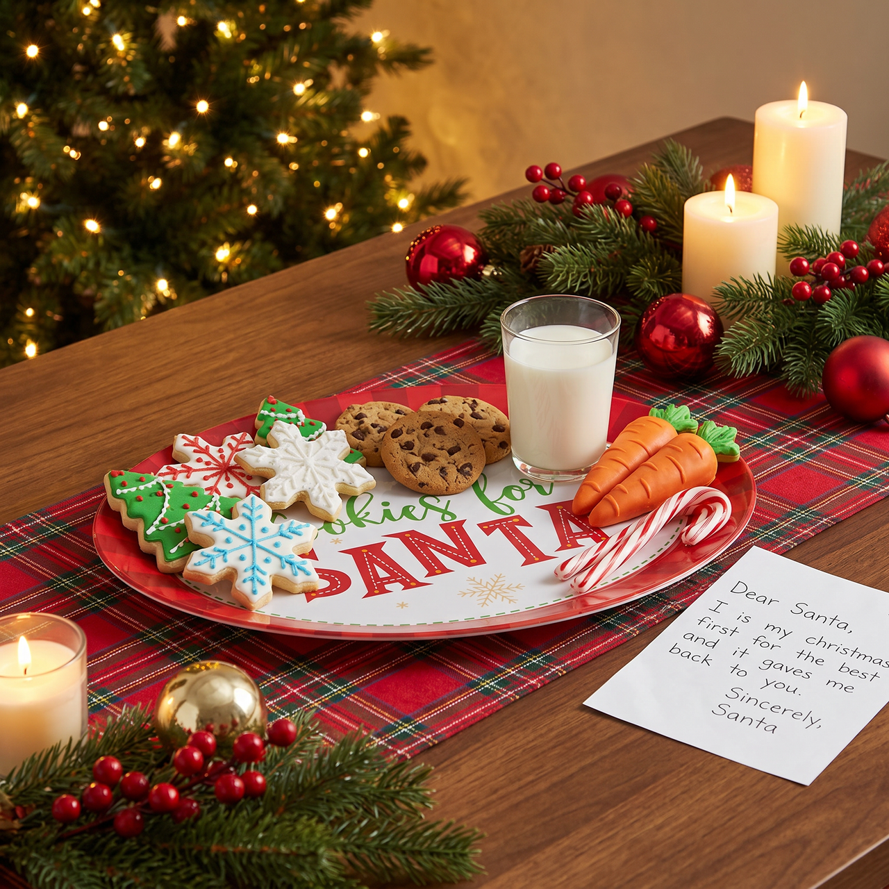 Cookies for Santa Oval Plastic Trays (12 per Case)