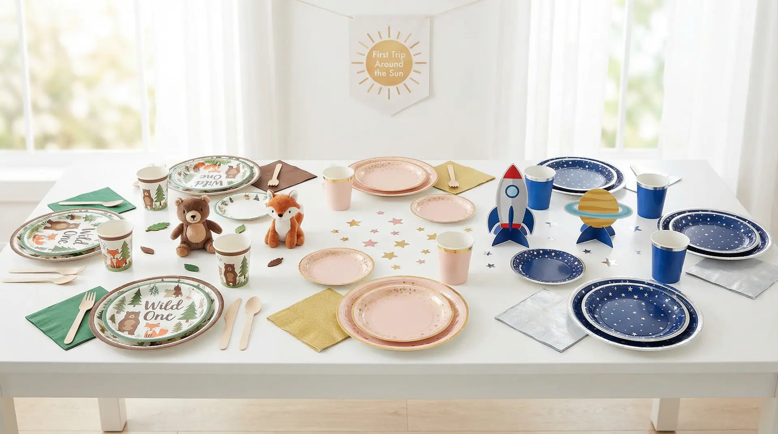First Birthday Decorations and Tableware