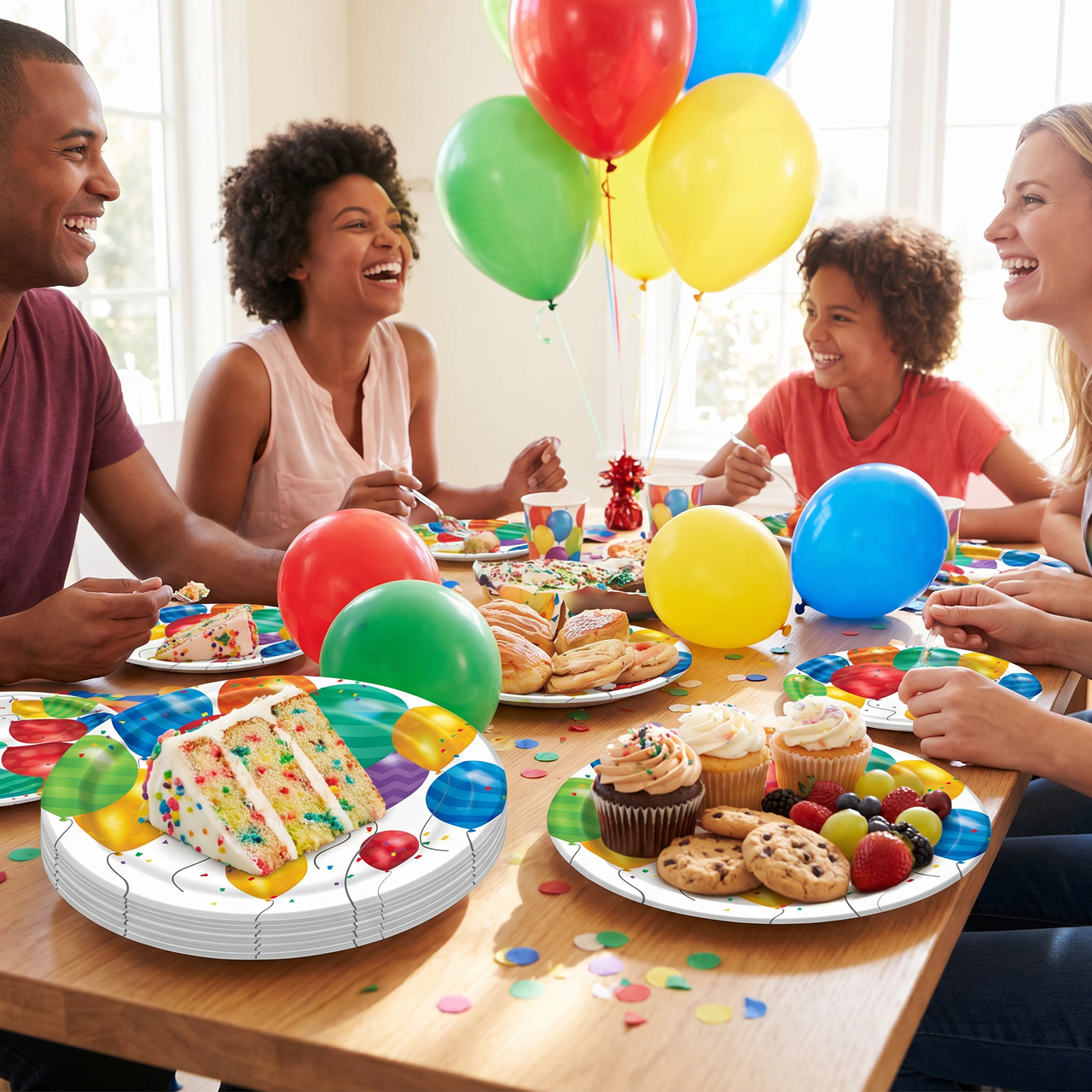 Balloon Blast 7 inch Paper Dessert Plate (96 per Case)