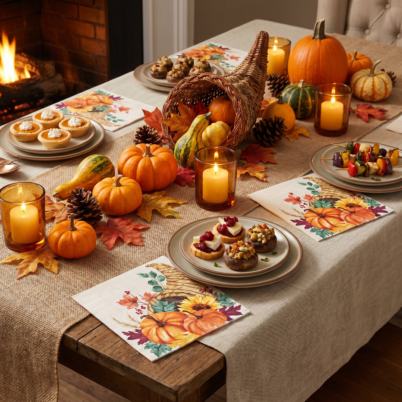 Fall Feast Paper Luncheon Napkin (Case of 192)