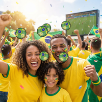 Brasil Soccer Boppers Headband - Game Day Fan Accessory