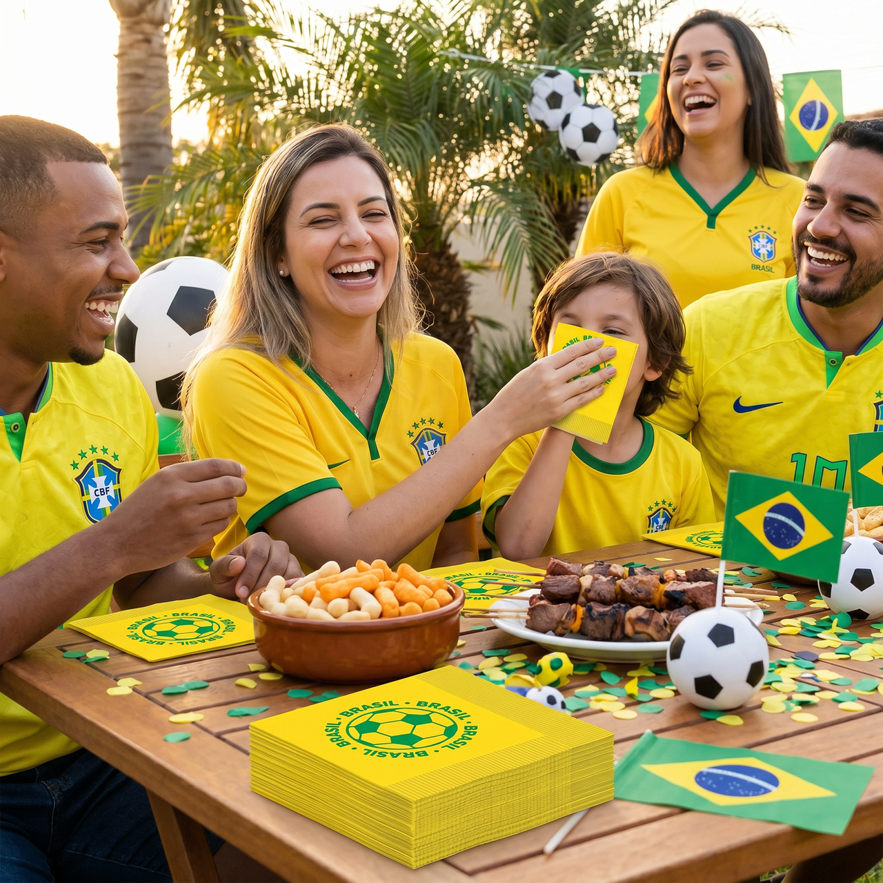 Brasil Soccer Luncheon Napkins - 2-Ply (16 Count)