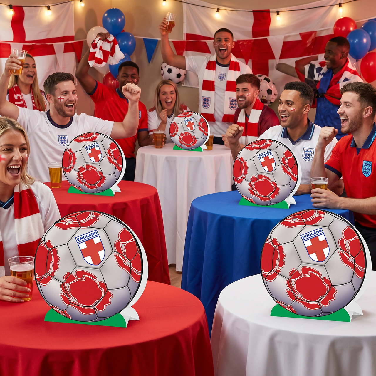 England Soccer 3D Centerpiece - 9.25 inch Sports Decoration