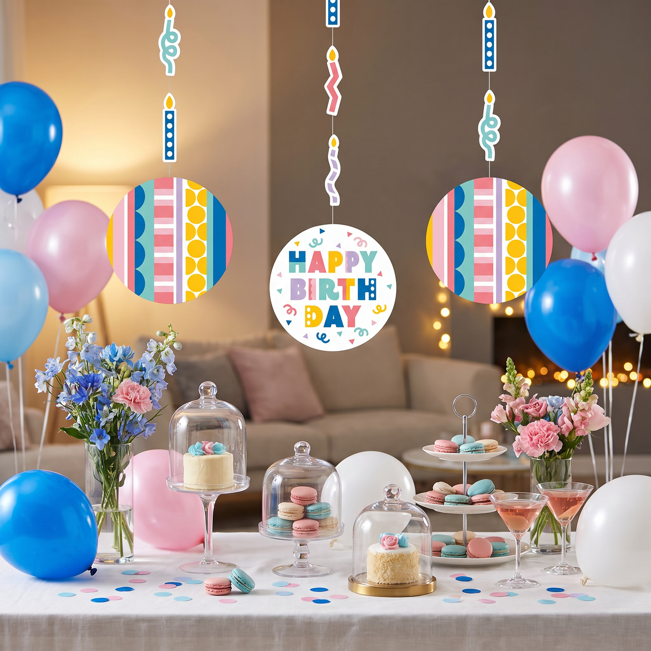Party Patterns Hanging Cutouts (36 per Case)