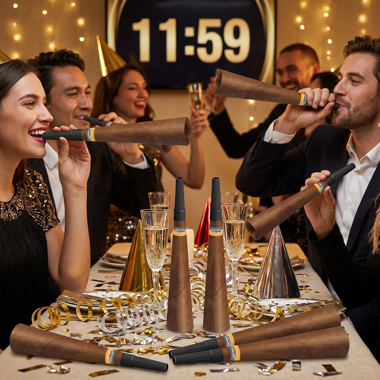 New Year's Eve Cigar Horns