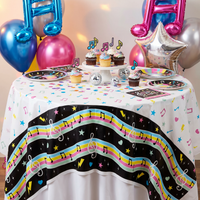Birthday Beats Disco Party Paper Tablecloths (Case of 6)