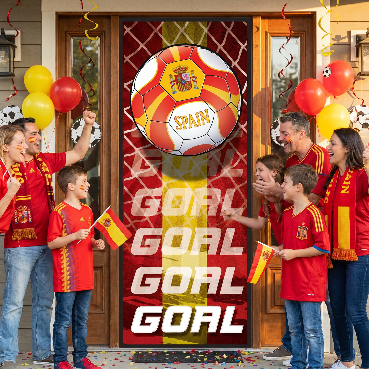 Spain Soccer Door Cover - All-Weather 6ft x 30in