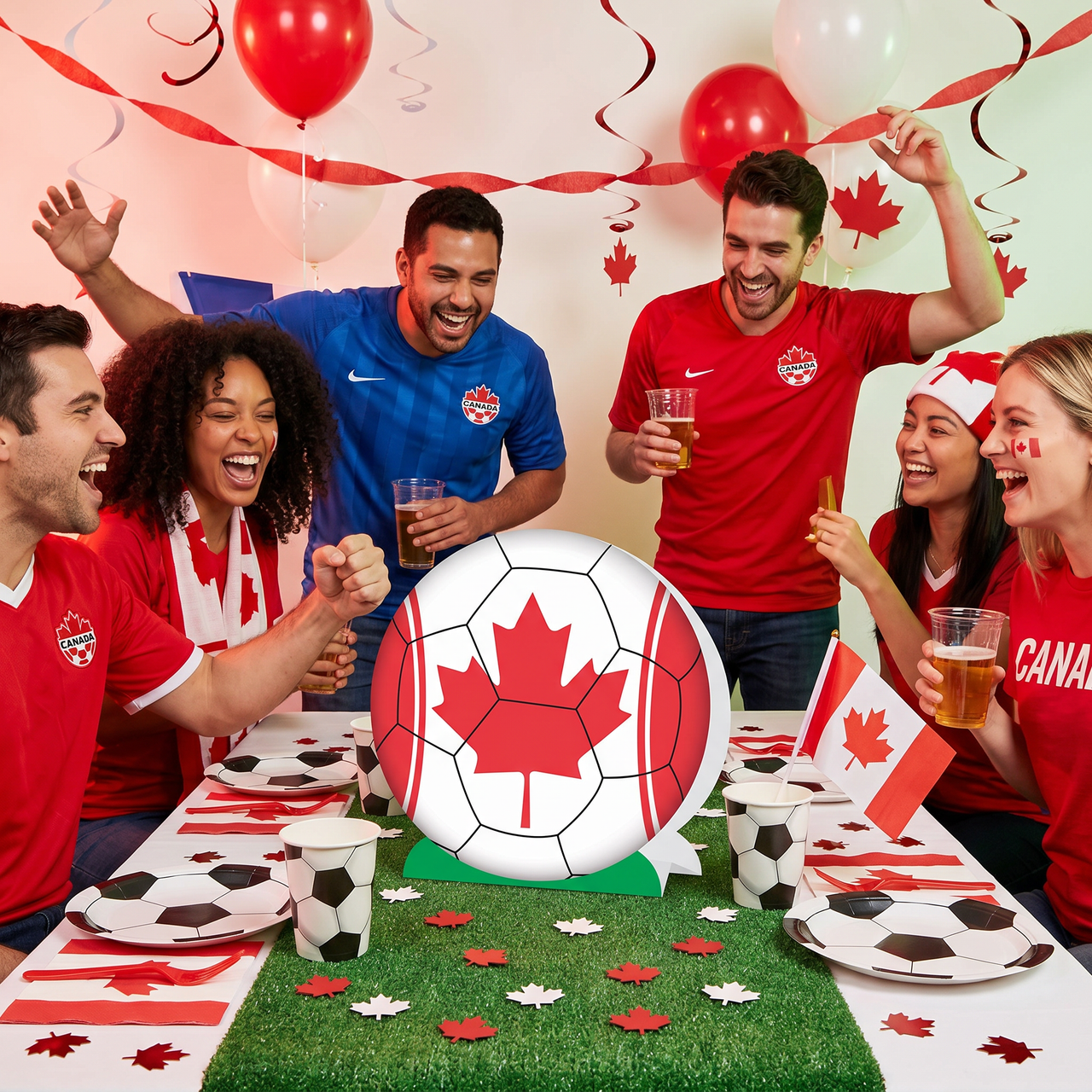 Canadian Soccer 3D Centerpiece - 9.25 inch Sports Decor