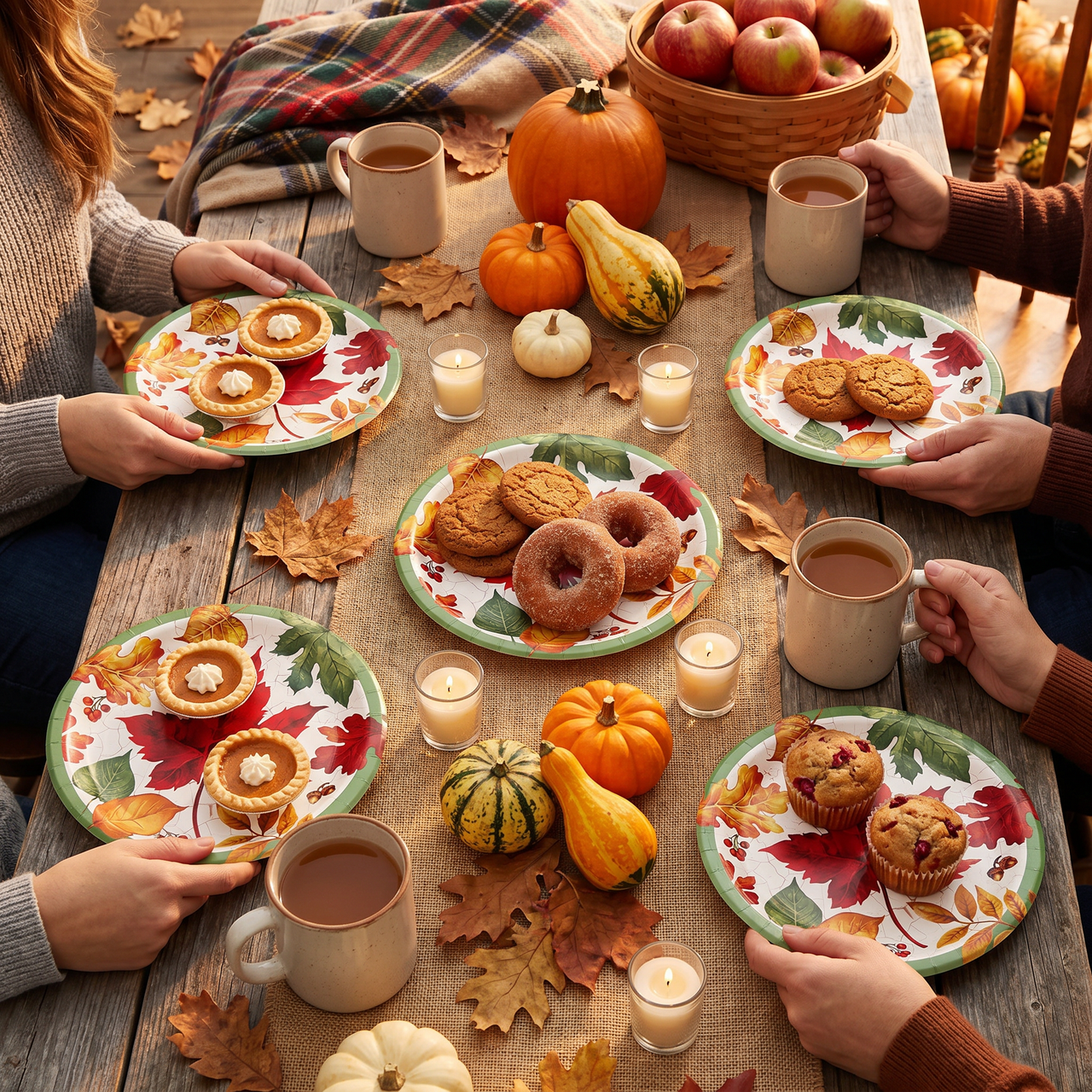 Autumn Air Paper Dessert Plate (Case of 96)