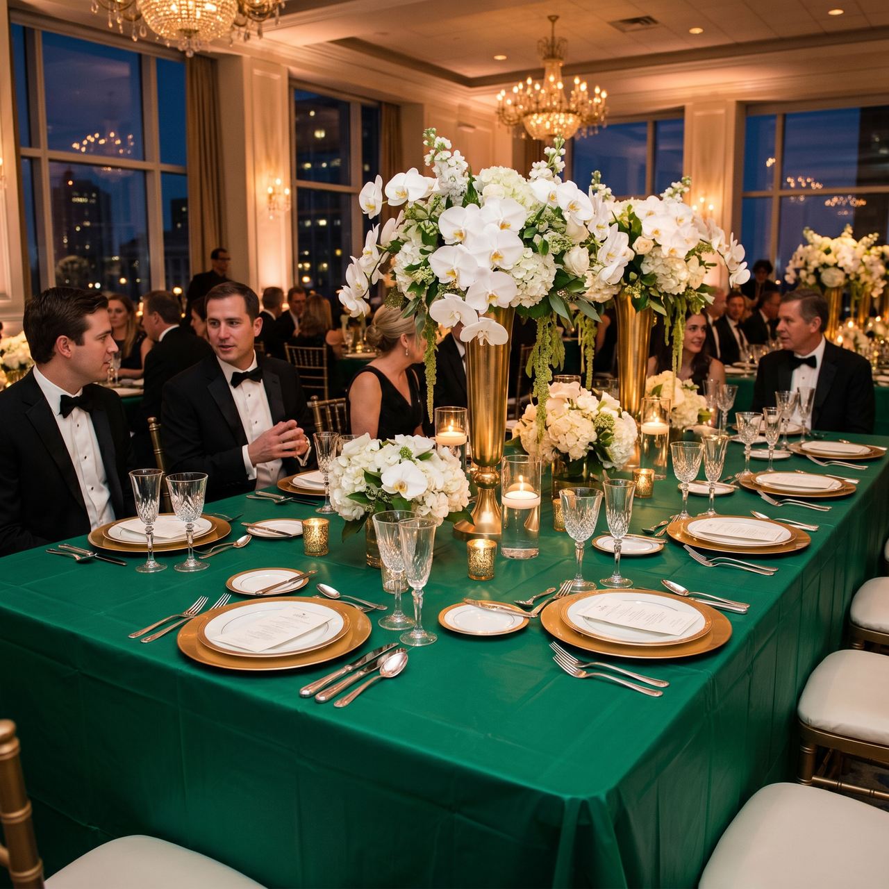 Emerald Green Plastic Table Covers 54 inch x 108 inch (12 per Case)