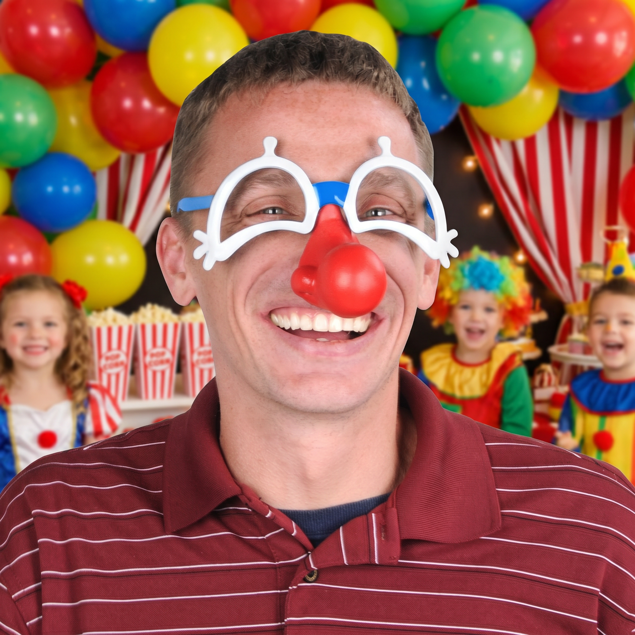 Clown Glasses with Nose