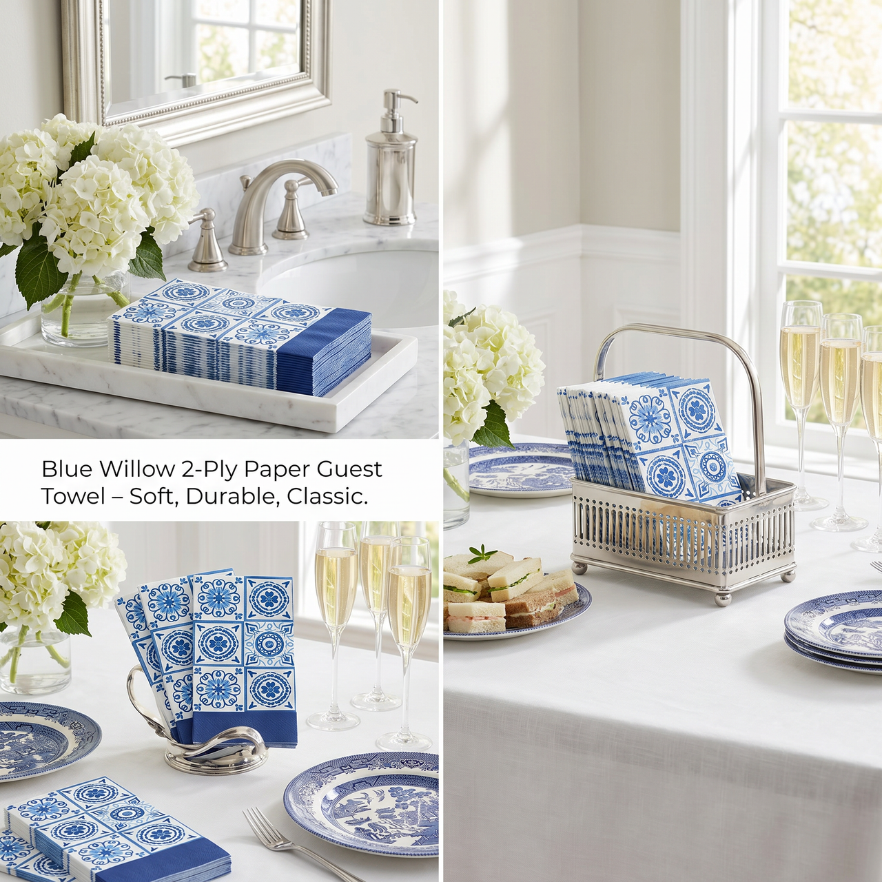 Blue Willow Guest Towel (192 per Case)