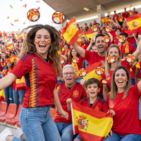 Spain Flag Boppers Headband - Soccer & Sports Fan Accessory
