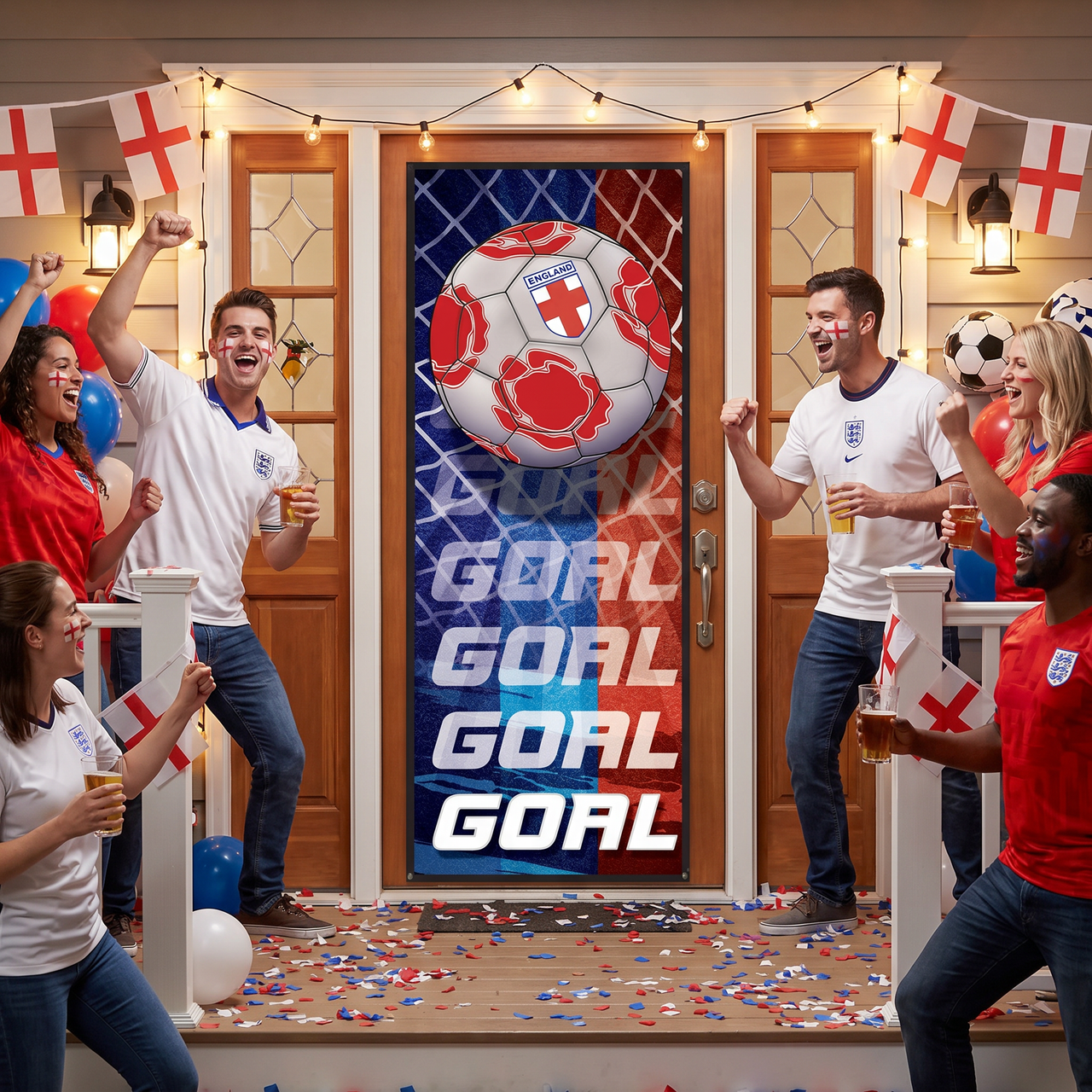England Soccer All-Weather Door Cover - 6ft x 30in